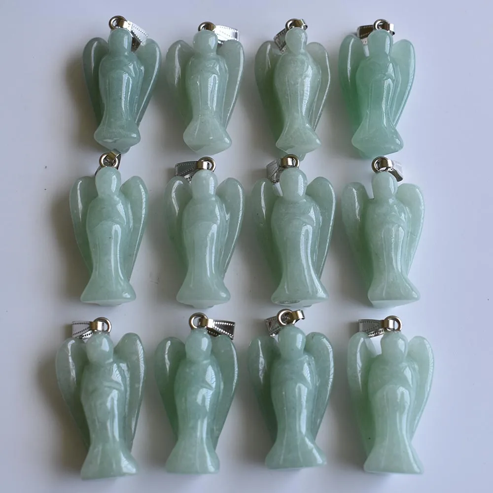 Оптовая продажа 6 шт./лот 2020 Мода натуральный зеленый авантюрин камень Ангел