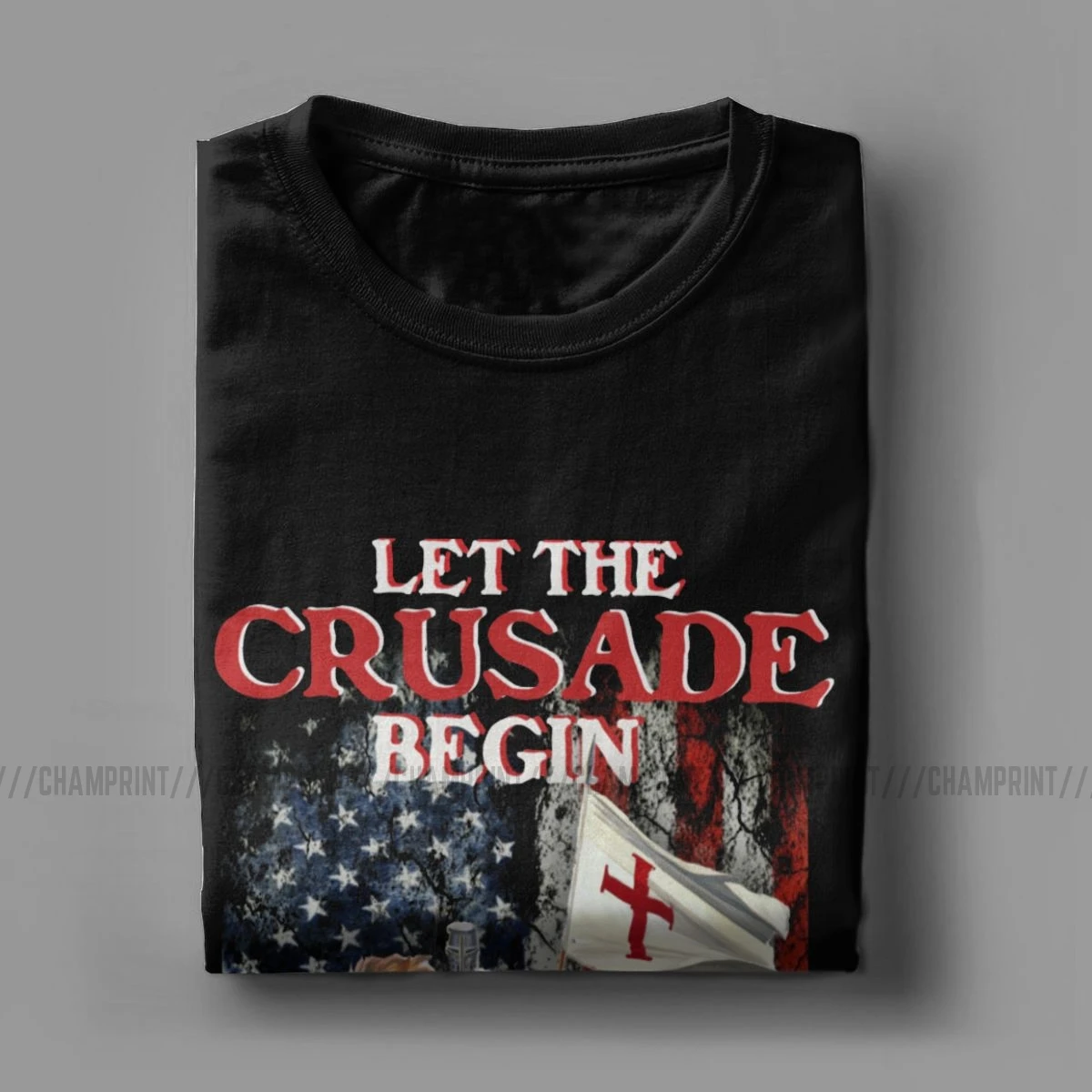 Мужская футболка с изображением рыцарей Templar Let The Crusade Start Deus Vult хлопковая