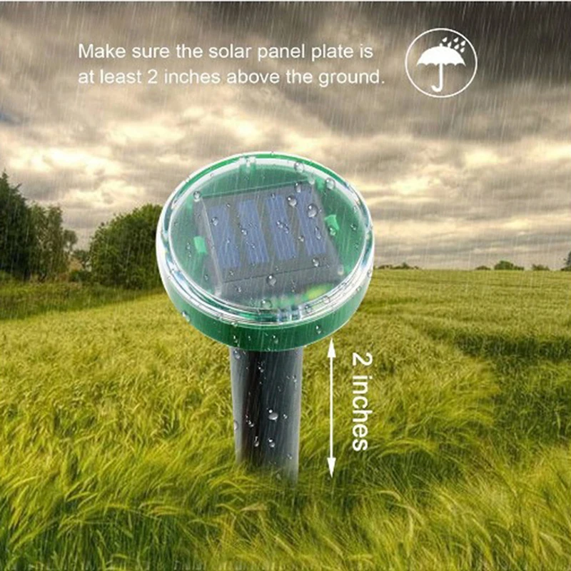 Ультразвуковой Отпугиватель вредителей устройство на солнечных батареях 4 шт