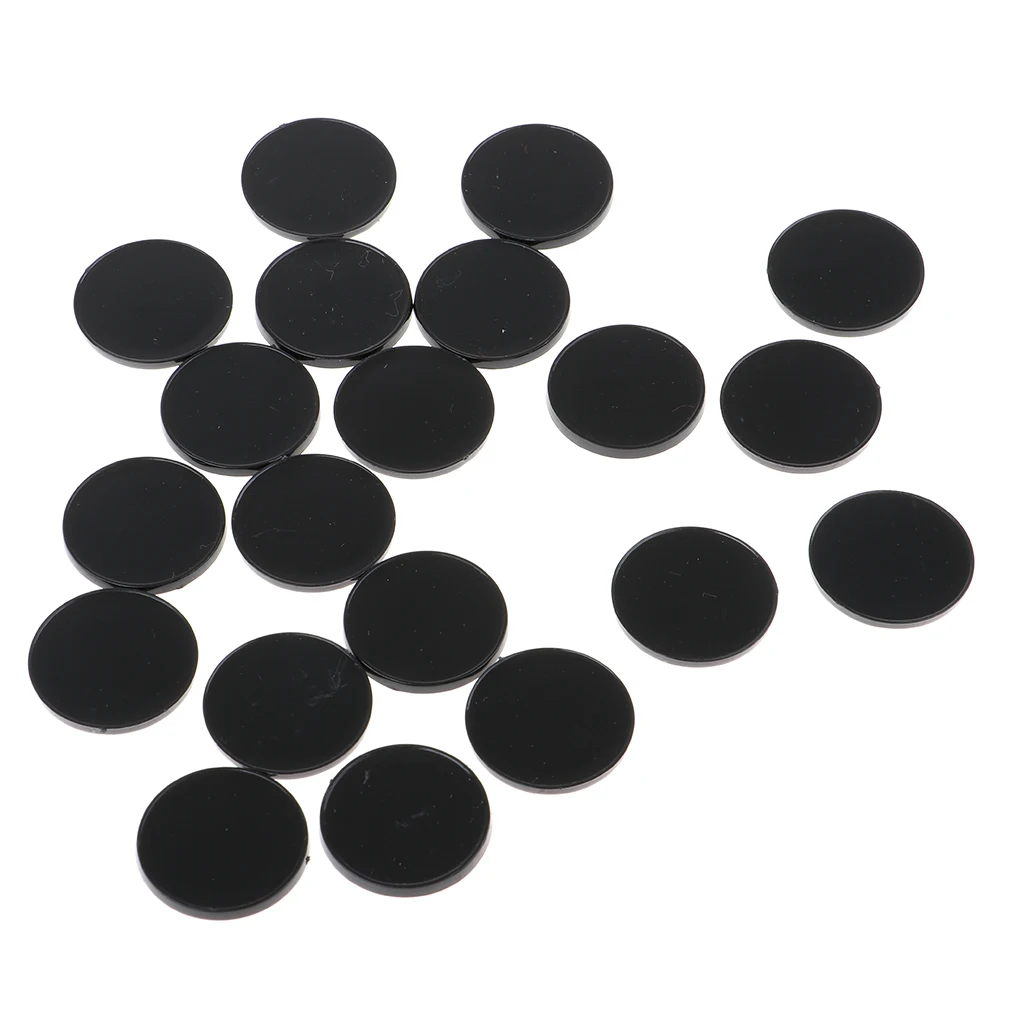 

20pcs Round Black Plastic Bases 22mm - for , RPG Wargaming
