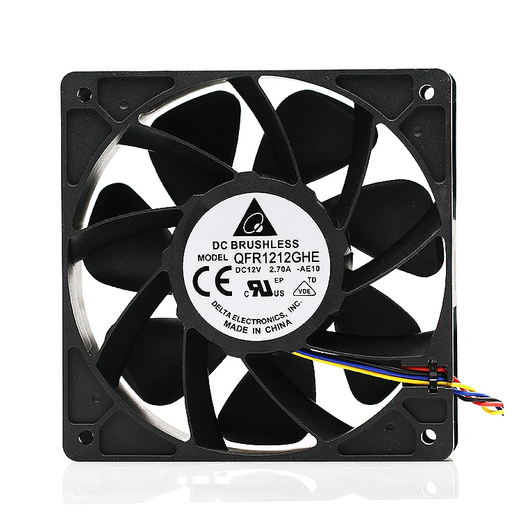 4-проводной вентилятор охлаждения сервера Delta Electronics QFR1212GHEAE10, постоянный ток 12 В, 120 А, 120x38 мм