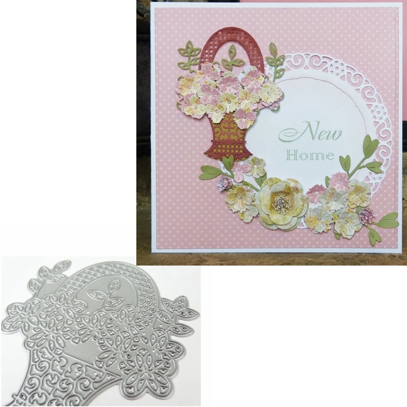 Цветущая корзина металлические штампы трафареты для цветов высечки