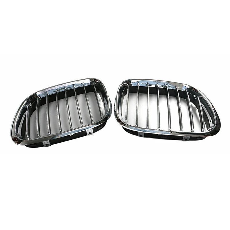 

1 Pair Car Front Hood Bumper Kindey Grille Grill for-BMW X5 E53 2000-2003 51138250051 51138250052