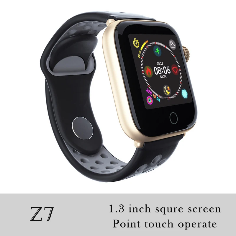 Z7 Gold and Black 696 LJL08 0,9" TFT цветной шагомер браслет A6 умный Браслет пульсометр кровяное давление Водонепроницаемый Фитнес-трекер часы M - Цвет: Z7 Gold and Black
