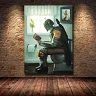Постер для чтения книги в туалете Звездные войны Boba Fett, винтажная Картина на холсте, настенные картины для гостиной, домашний декор