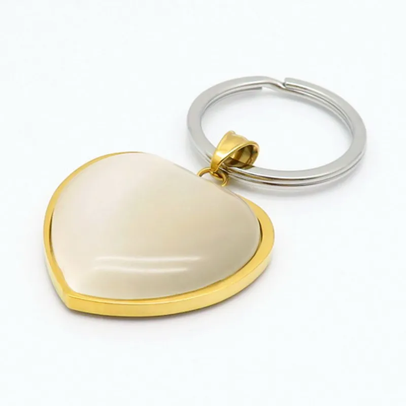 2019 Heart Shaped Hollow Key Chain Color Gold Stainless Steel Women Men Keychain Simple Korea Lover Chains | Украшения и