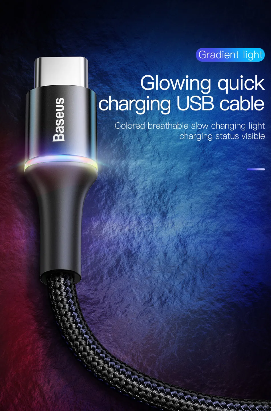 Baseus usb type C кабель для samsung Xiaomi Redmi Note 7 10 3A провод для быстрой зарядки USB-C зарядное устройство мобильный телефон USBC кабель type-c 3 м
