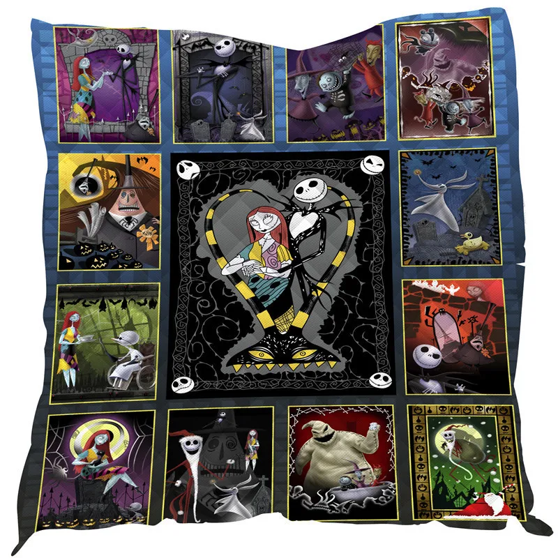 Трехмерное цифровое одеяло стеганое покрывало с рождественским мультяшным