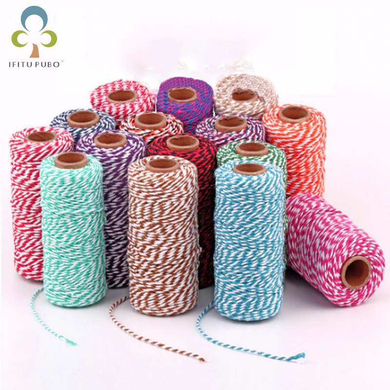1 рулон двухцветный хлопчатобумажный трос ручная работа двухжильный цветной