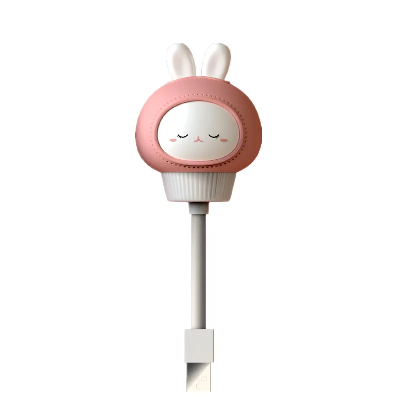 LED Night Light Cartoon Mini USB Animals Head Rabbit Bear Nightlight Lamp For Children Kids Living Room Bedroom Lighting | Лампы и