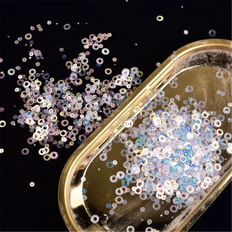 10 г Кристальные прозрачные ПВХ россыпью блестки звезды цветок для дизайна ногтей