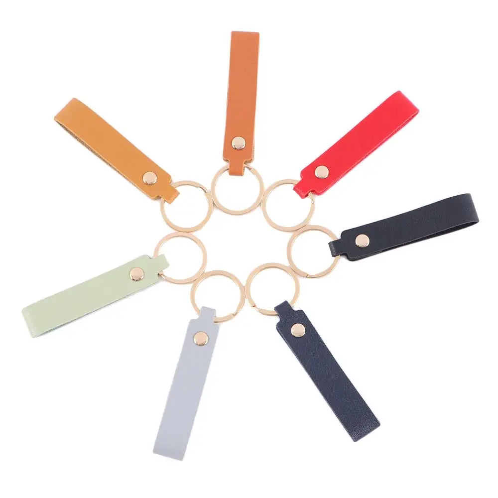 

Модный брелок из искусственной кожи 8 цветов, деловой подарок, кожаный брелок для ключей для мужчин и женщин, ремешок для автомобильных ключ...