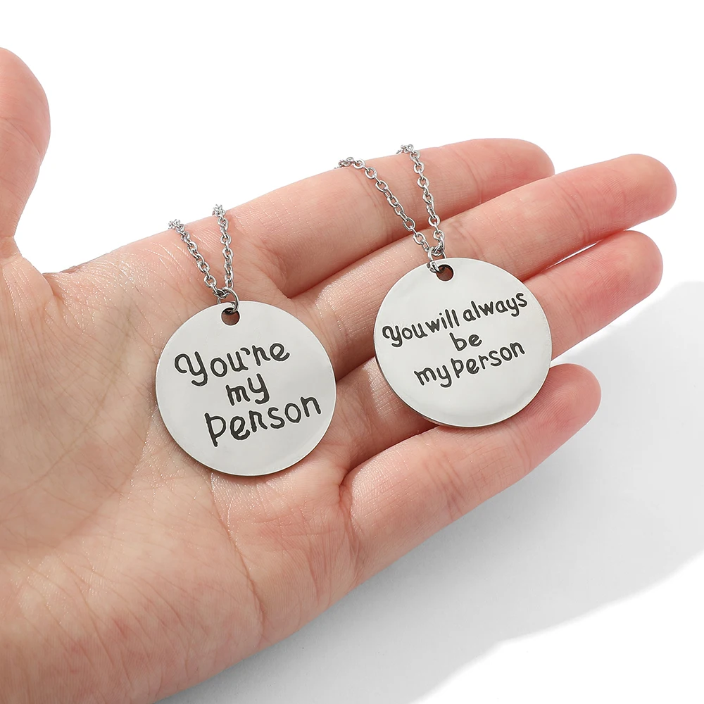Оптовая продажа 10 штук ожерелье из нержавеющей стали You Are My One Letter подвеска в