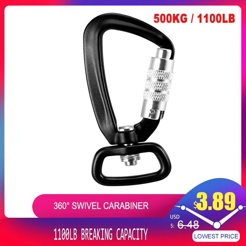 Lixada Выживание Альпинизм искусственное кольцо вращающийся на 360 ° Спиннер Вертлюг