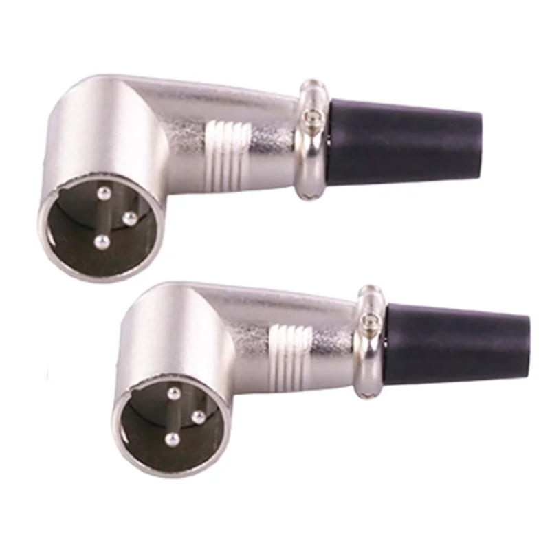 10 шт./лот 3 Pin XLR прямоугольный разъем штепсельная вилка XLR микрофон микрофонный кабель пайка 90 градусов разъем провода