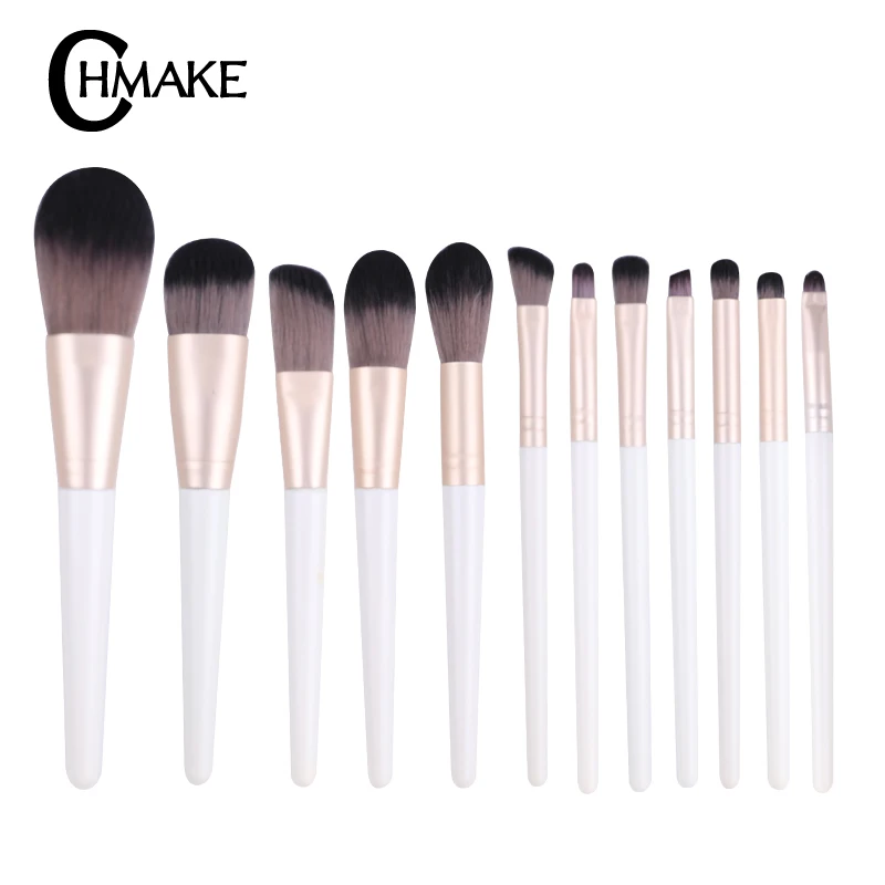CHMAKE набор кистей для макияжа Профессиональные 12 штук в упаковке Make up глаз