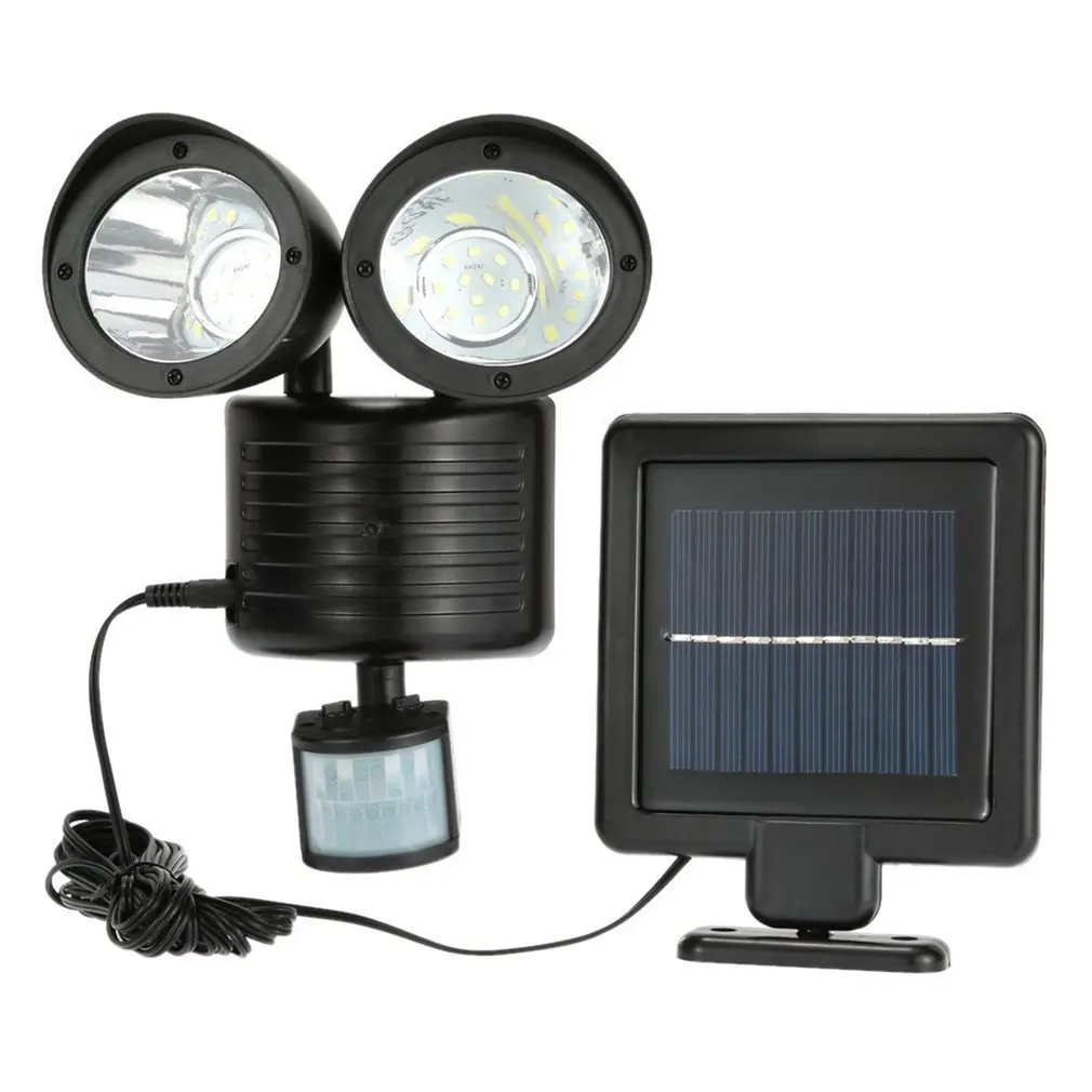ICOCO 22LED двойной детектор безопасности Солнечный Точечный светильник датчик