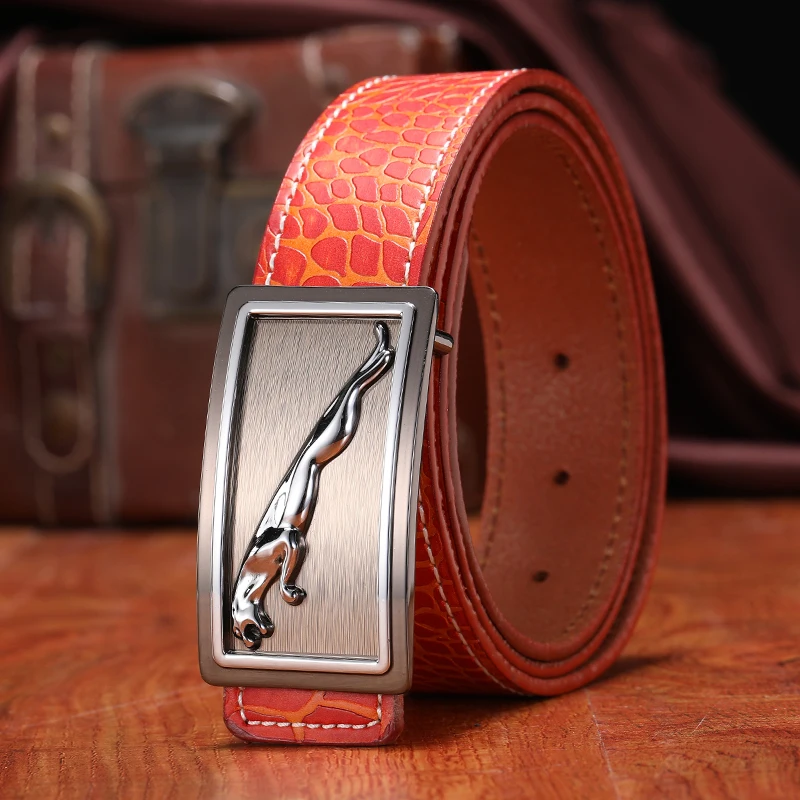 Мужской классический ремень MINGLILONG Черный Повседневный из натуральной кожи