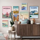 Настенная картина Амстердам, настенный постер на холсте, с принтом в виде путешествий, Декор, французская Рошель, декоративная картина, винтажный канадский Декор