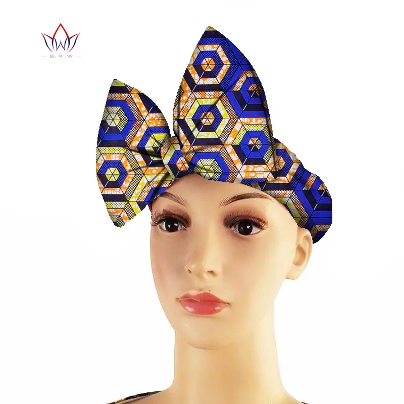 Повязка для волос девочек тюрбан Африканские Этнические Geo батик головная