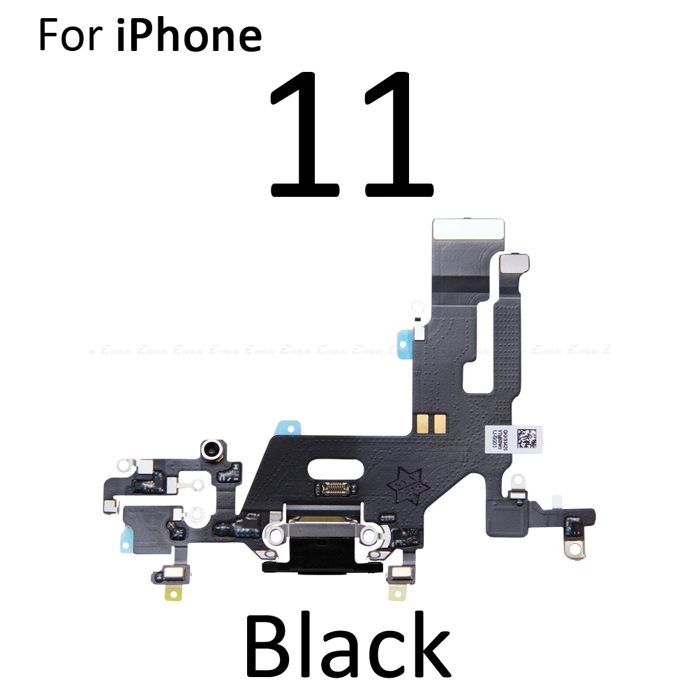 

For iPhone 11 Bottom Charger Charging Plug Port Dock USB Connector With MicroPhone Mic Flex Cable Replacement Parts