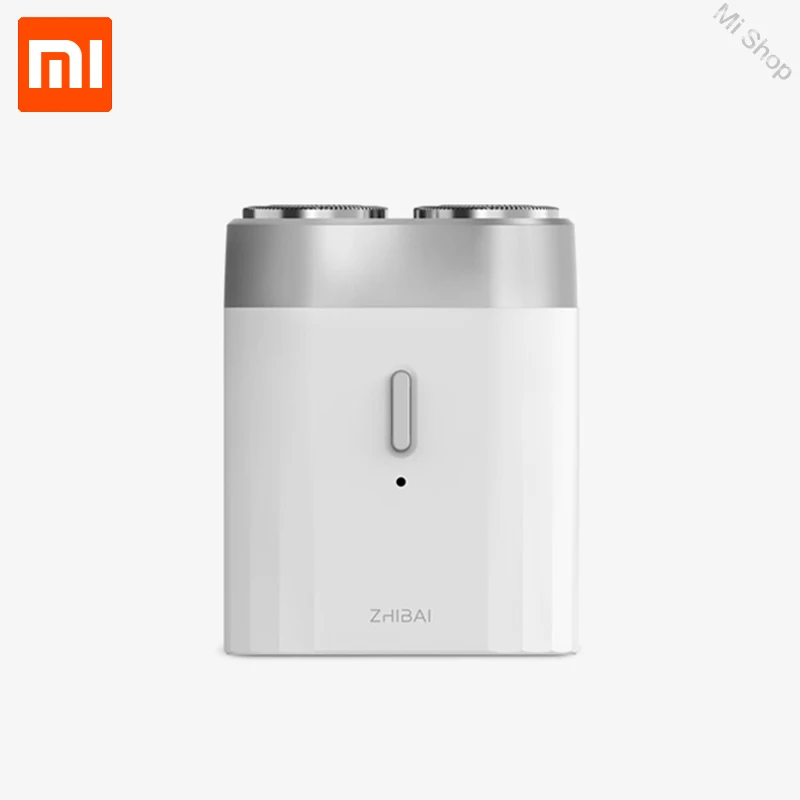 Белый Xiaomi zhibay мини электробритва Влажная и сухая Водонепроницаемая usb type-c заряжаемый триммер для бороды бритва мини-корпус - Цвет: Белый