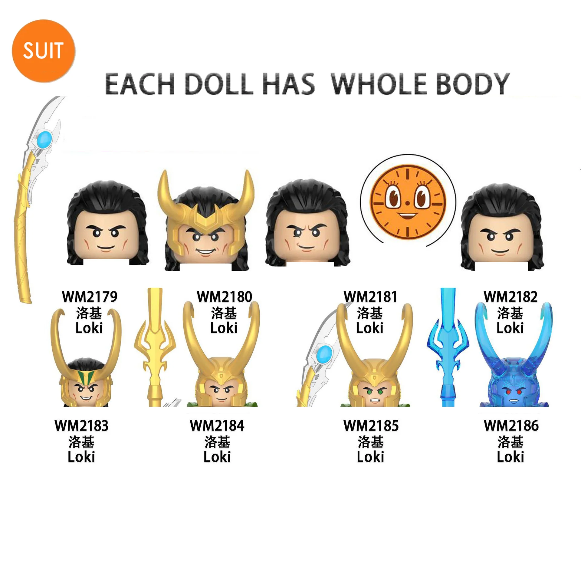 

8Pcs Set Superheroes Loki Mini Action Figures Bricks Toy's Building Blocks Diy Assembled Model Educational Toys for Child Wm6118
