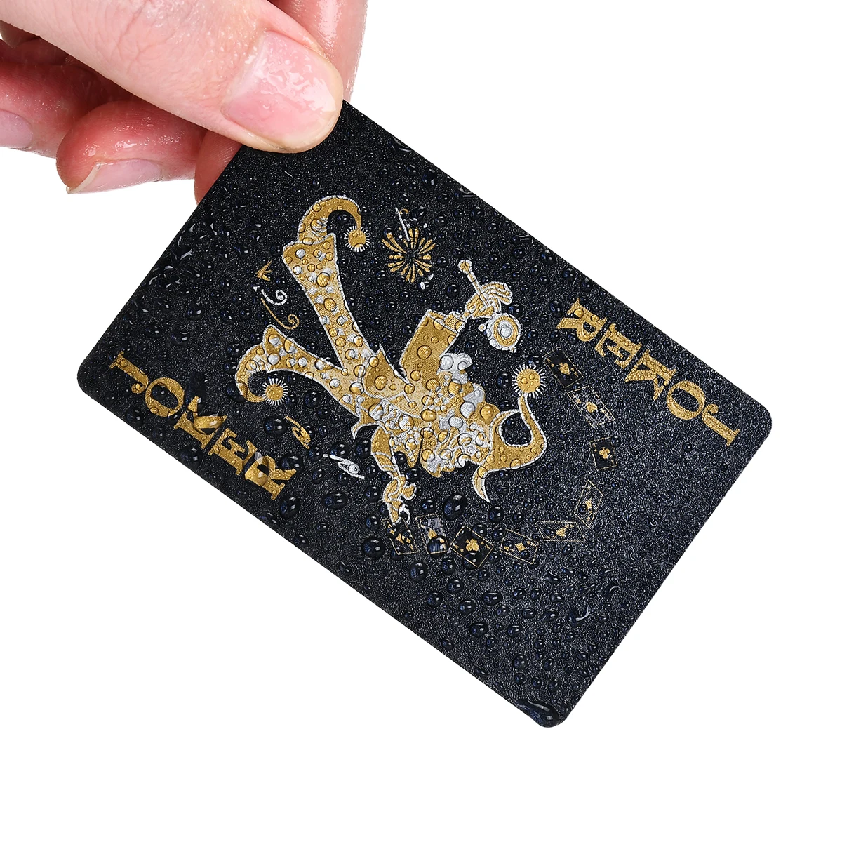 

Waterproof Black Plastic Playing Cards Collection Black Diamond Poker Cards Creative Gift Standard Playing for Table Games