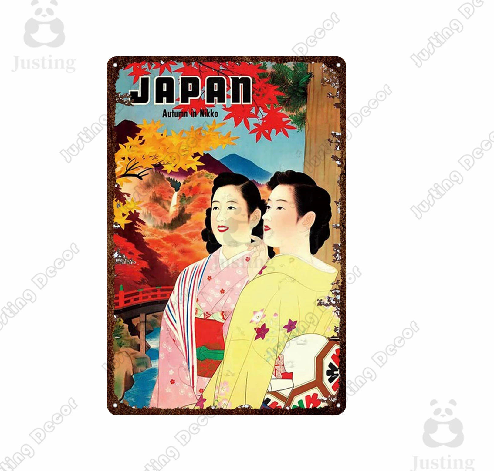 

Travel City Japan Vintage Tin Sign Plates Picon Dorm Metal Plate Painting Wall Decor Plaque Poster Board Retro Pictures Home