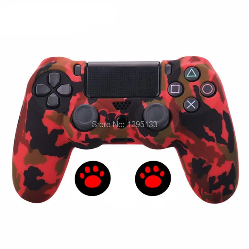 Камуфляжный Противоскользящий силиконовый защитный чехол для контроллера Sony