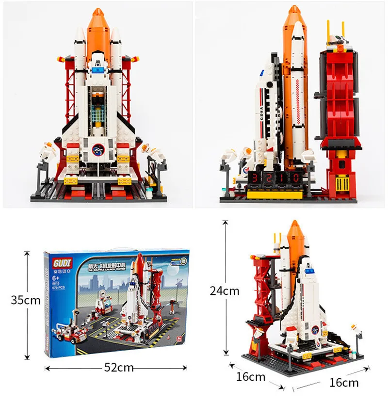 Высокотехнологичный космический корабль пусковой центр наборы строительных