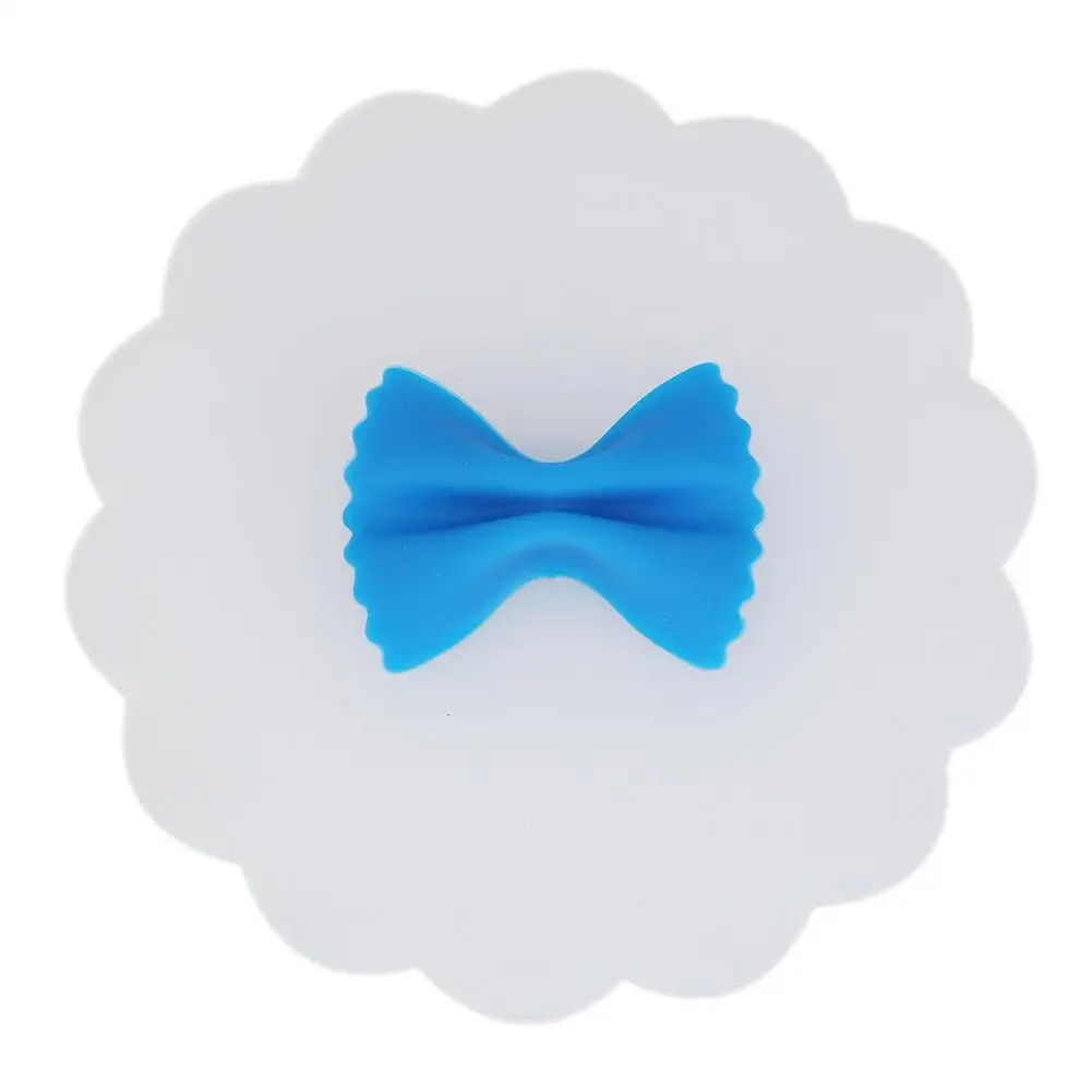 

Bowknot Silicone Cup Lid Leakproof Sealed Cap Heat Resistant Cups Cover Multi-color environmental protection Home Cups Lid