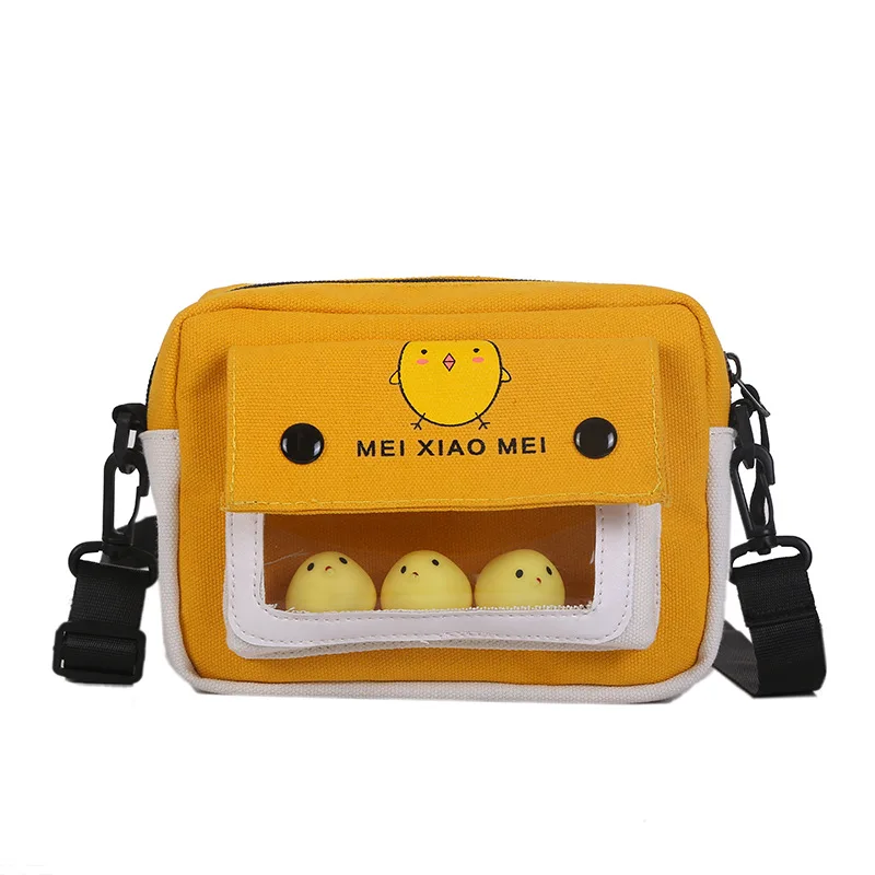 

Canvas Bag For Women 2020 Cartoon Chicken Kawaii Bag Girls Small Crossbody Bag Mini Bags Shoulder Bag Student Purses Bolsas