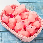 10 шт. кавайные мини-розовые свиньи, игрушки для детей, сжимаемые звуки животных, милые антистрессовые сжимаемые свиньи, игрушки для детей в подарок