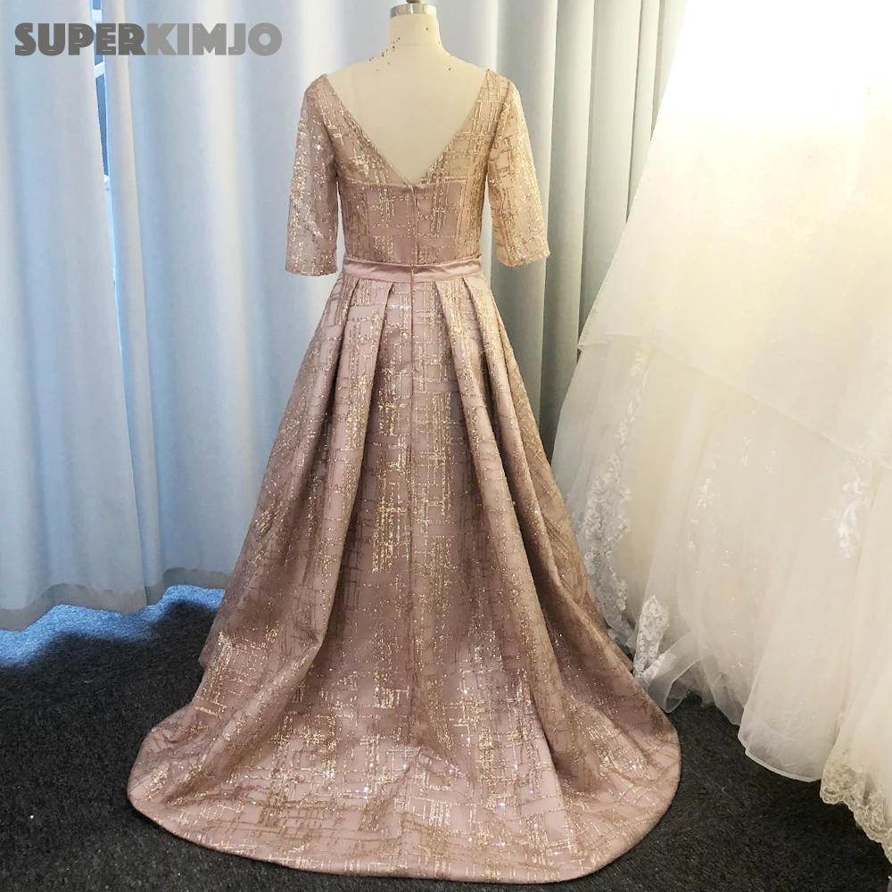 SuperKimJo Vestidos De розовые платья для выпускного вечера блестящее элегантное женское