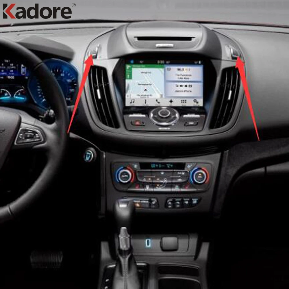 Для Ford Escape Kuga 2017 2018 2019 ABS матовая Передняя Центральная крышка выпускного