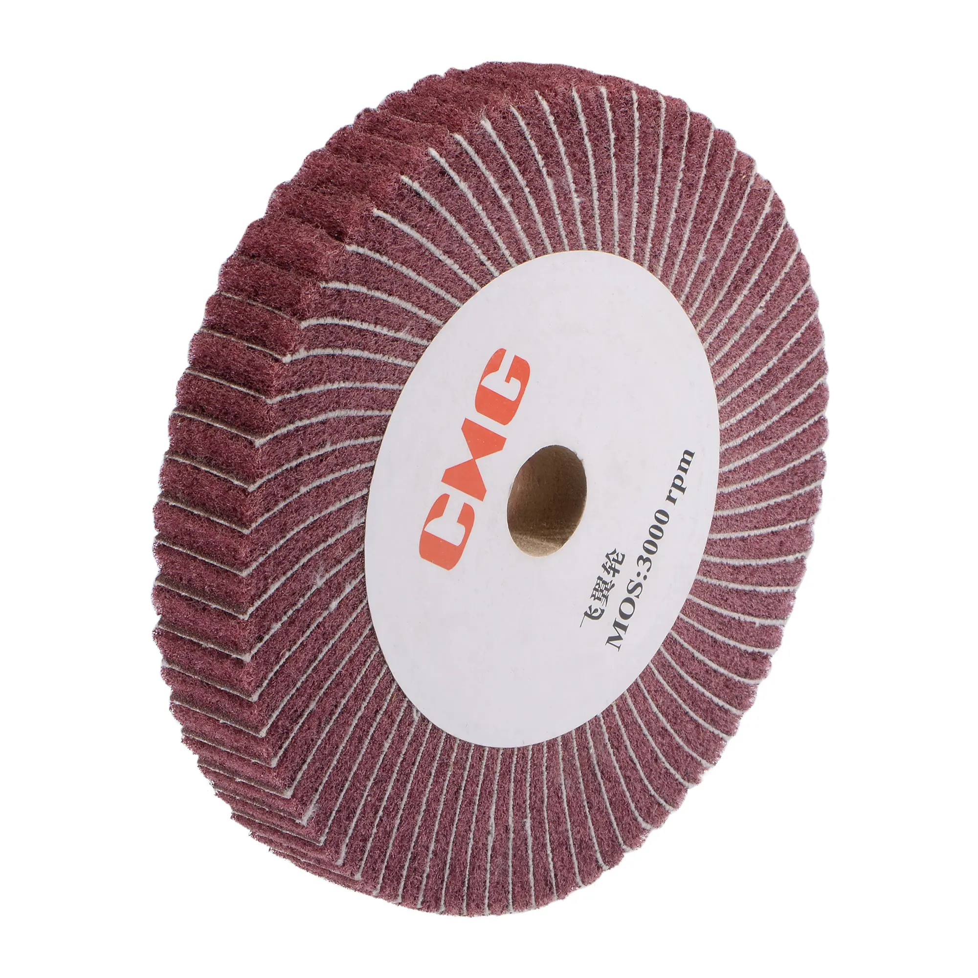 Uxcell 150mm x 25mm 320 Grit Non-Woven Polishing Burnishing Wheel Abrasive Cloth Nylon Wire Drawing Flap Wheel Red