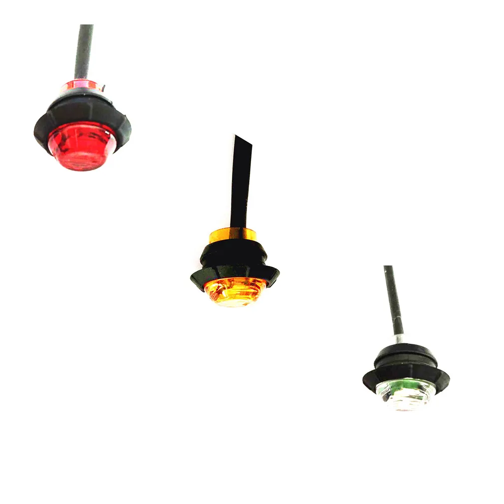 Маленький круглый Янтарный мини светильник 3/4 дюйма 3 круглых светодиода маркер