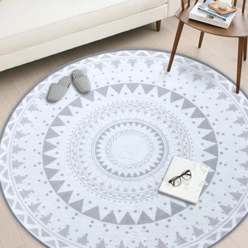 Новое поступление круглый ковер для гостиной нескользящий коврик Домашний
