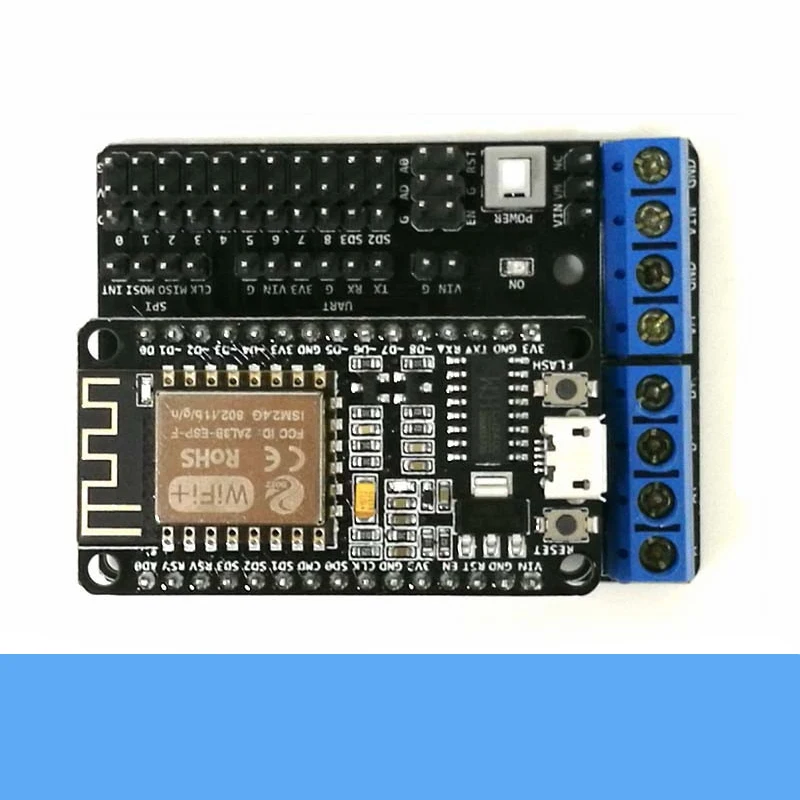ESP8266 Wireless Controller NodeMCU Development Board+ Motor Driver Board RC Robot Chassis Control Kit DIY For Arduino