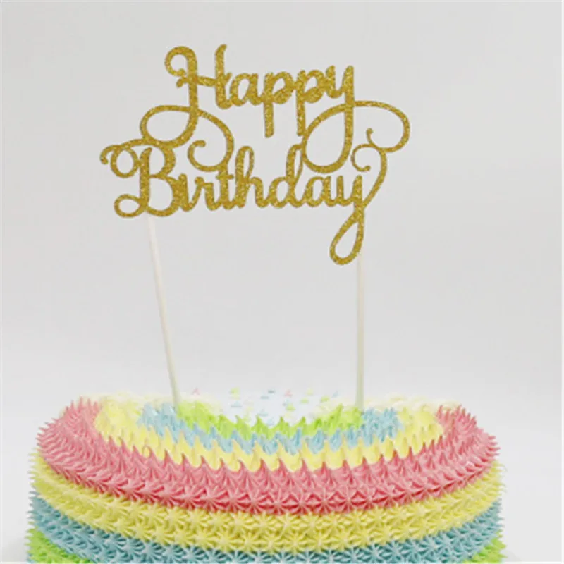 1 шт. кекс торт Топпер Декор с днем рождения флажки для торта украшения двойные