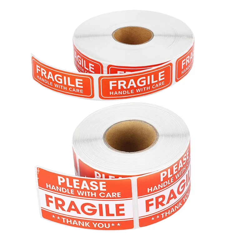 

100/200PCS Fragile Stickers Please Handle with Care Thank You Warning Labels For Goods Decoration