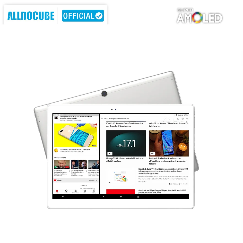 ALLDOCUBE X NEO 4G Lte 10.5 inch 2.5K 2560*1600 Super AMOLED Screen Ultra Slim Tablet PC Android 9.0 4GB RAM 64GB ROM Dual SIM