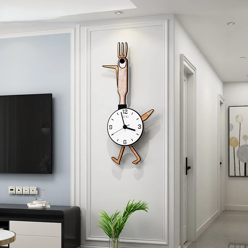 

MEISD Мультяшные настенные часы, милый дизайн, Настенный декор, часы для дома, детской комнаты, украшение, детский маятник, часы, бесплатная дос...