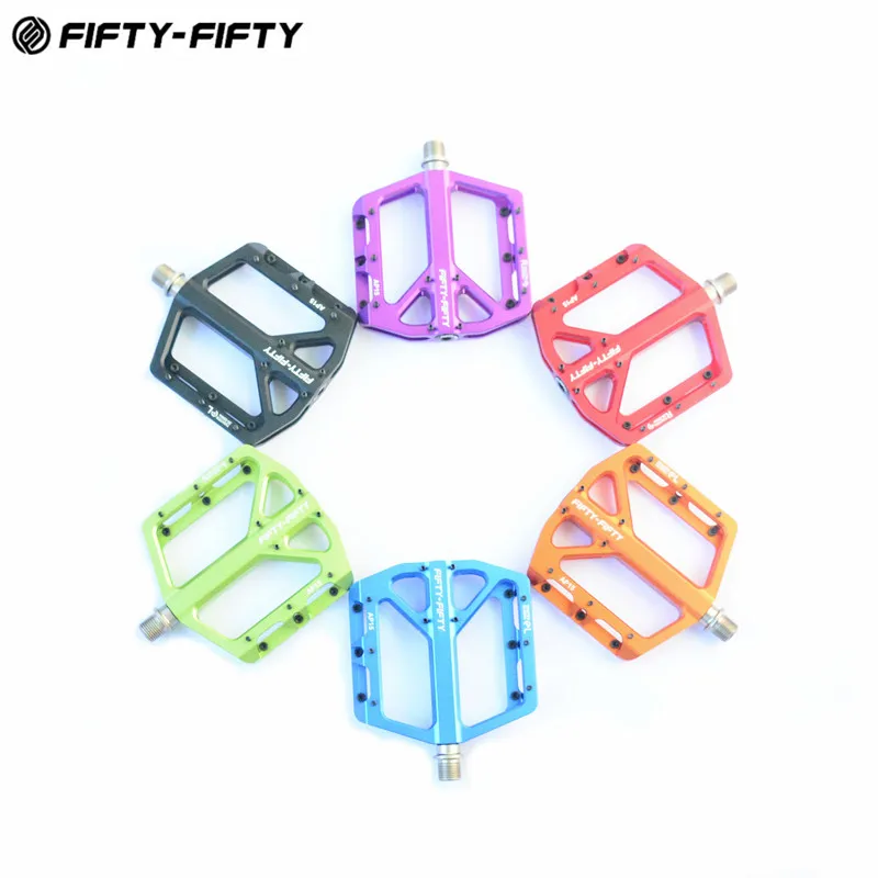 FIFTY-FIFTY Mountain Bike Bicycle Pedals Cycling Ultralight Aluminium Alloy Bearings MTB Pedals Bicicleta Bike Pedals Flat BMX