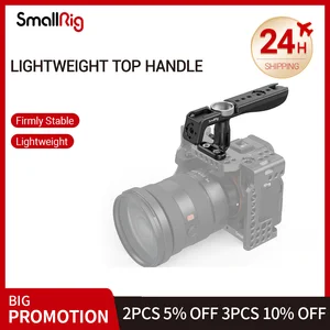 SmallRig Universal Lightweight Top Handle Grip  For Digital Dslr Camera Cage featuring two 1/4”-20 threaded holes 2949