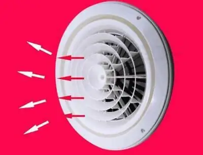 Регулируемый потолочный вытяжной клапан круглый диффузор вентиляционная