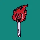 Творчество череп спички искусство эмаль на булавке брошь сбора нагрудные значки для мужчин и женщин, модное ювелирное изделие, подарки украшают рюкзак шляпу