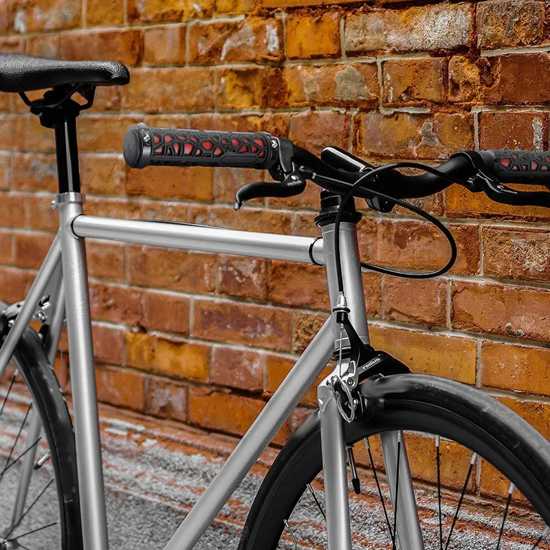 Dual Lock-On Bike Grips Handlebar Anti-Skid for Mountain Bicycle Handlebars Partsn red | Спорт и развлечения