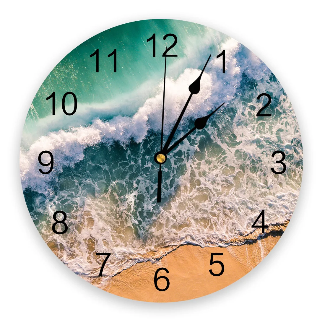 

Summer Wave Wall Clock Modern Design Home Decor Living Room Wall Digital Clock